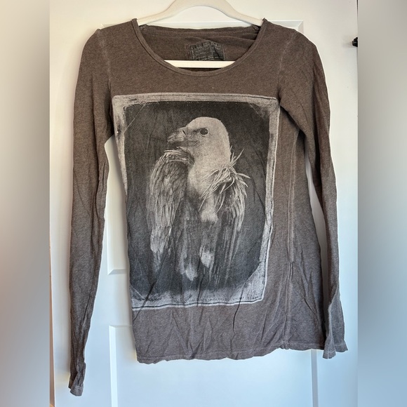 All Saints Spitalfields Patriot Long Sleeve Tee - Picture 1 of 3